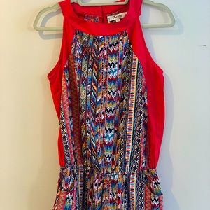 Romper / beach coverup in pattern with pockets